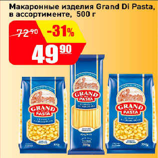 Акция - Макаронные изделия Grand Di Pasta, в ассортименте