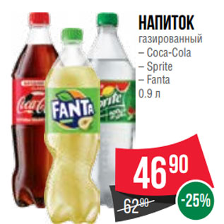 Акция - Напиток газированный – Coca-Cola – Sprite – Fanta 0.9 л