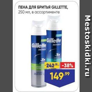 Акция - ПЕНА ДЛЯ БРИТЬЯ GILLETTE