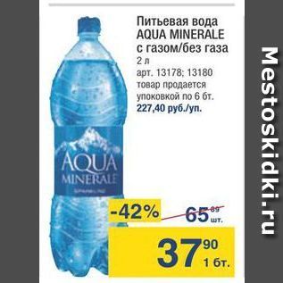 Акция - Питьевая вода AQUA MINERALE