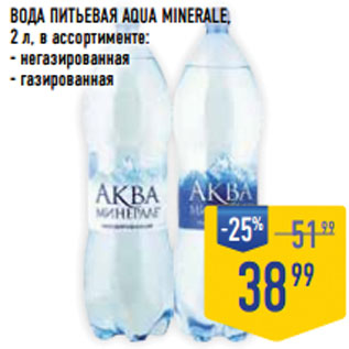 Акция - Вода питьевая AQUA MINERALE