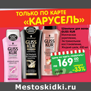 Акция - Шампуни для волос GLISS KUR