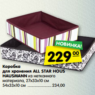 Акция - Коробка для хранения ALL STAR HOUS HAUSMANN