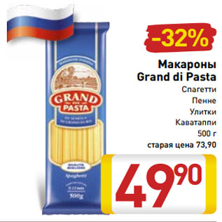 Акция - Макароны Grand di Pasta