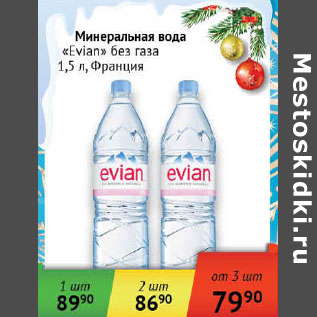 Акция - Минеральная вода Evian