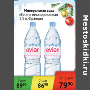 Акция - Минеральная вода Evian