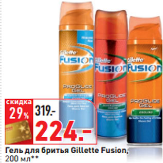 Акция - Гель для бритья Gillette Fusion,