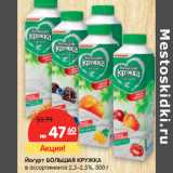 Магазин:Карусель,Скидка:Йогурт БОЛЬШАЯ КРУЖКА
в ассортименте 2,3–2,5%
