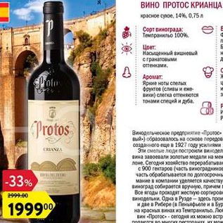 Акция - Вино Протос