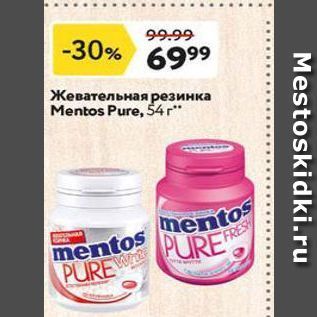 Акция - Жевательная резинка Mentos Pure