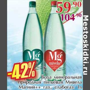 Акция - Вода минеральная природная питьевая Мивела Магний++