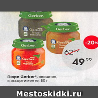 Акция - Пюре Gerber