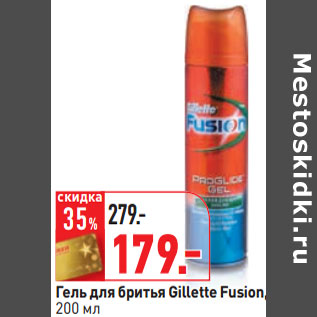 Акция - Гель для бритья Gillette Fusion