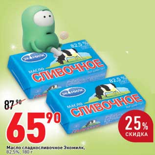 Акция - Масло сладкосливочное Экомилк, 82,5%