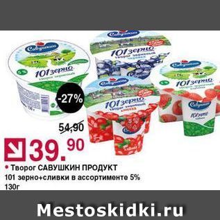 Акция - Творог САВУШКИН ПРОДУКТ