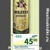 Магазин:Перекрёсток,Скидка:Пиво Holsten Premium светлое 4,8%