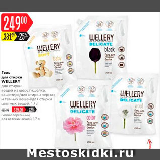 Акция - Гель для стирки Wellery