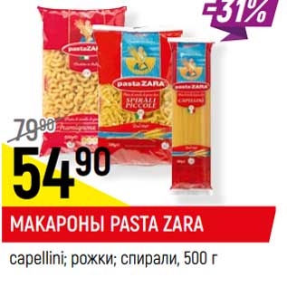 Акция - Макароны Pasta Zara