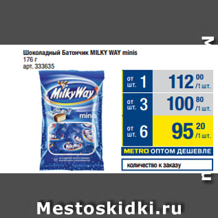 Акция - Шоколадный Батончик MILKY WAY minis