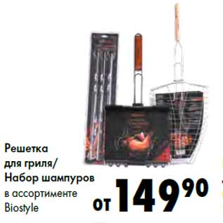Акция - Решетка для гриля/ Набор шампуров Biostyle