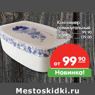 Акция - Контейнер прямоугольный
