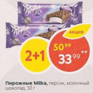 Акция - Пирожные Milka