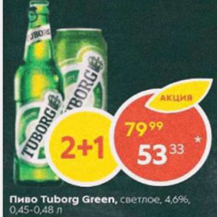 Акция - Пиво Tuborg Green 4.6%