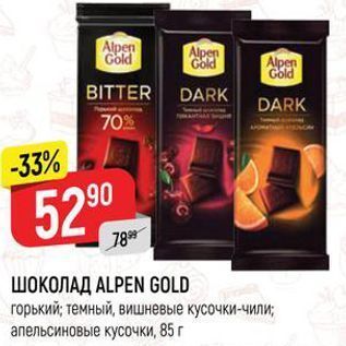 Акция - ШОКОЛАД ALPEN GOLD