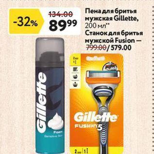 Акция - Пена для бритья мужская Gillette