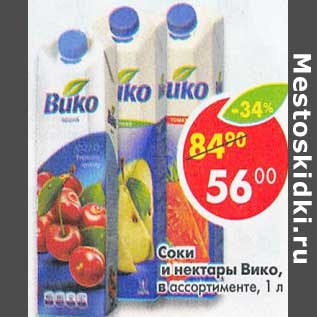 Акция - Соки и нектары Вико