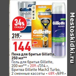 Акция - Пена для бритья Gillette