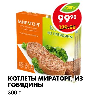 Акция - Котлеты Мираторг, из говядины