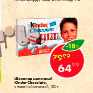 Акция - Шоколад молочный Kinder Chocolate