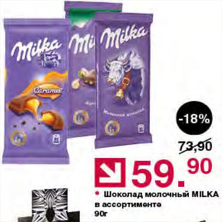 Акция - Шоколад Milka