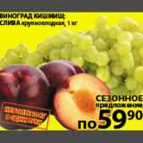 Магазин:Пятёрочка,Скидка:Виноград Кишмиш/Слива 