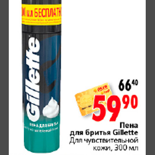 Акция - ПЕНА ДЛЯ БРИТЬЯ GILLETTE