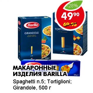 Акция - МАКАРОННЫЕ ИЗДЕЛИЯ BARILLA