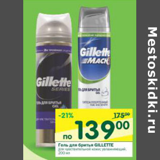 Акция - Гель для бритья Gillette