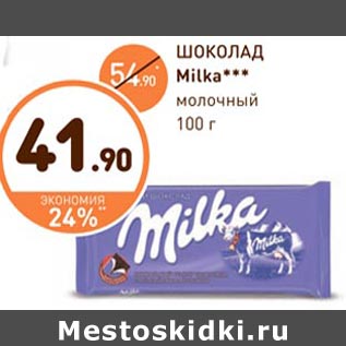 Акция - Шоколад Milka