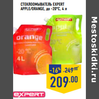 Акция - Стеклоомыватель EXPERT Apple/Orange , до -20°С,