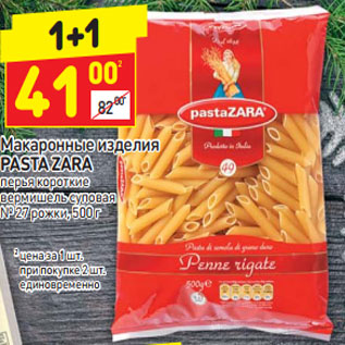 Акция - Макаронные изделия PASTA ZARA