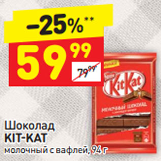 Акция - Шоколад Kit Kat молочный