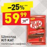 Магазин:Дикси,Скидка:Шоколад Kit Kat
молочный