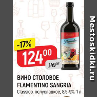 Акция - Вино Flamentino Sangria