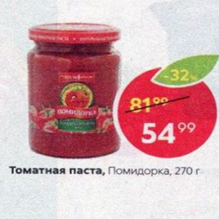 Акция - Томатная паста Помидорка