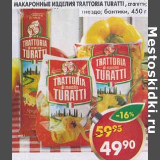 Акция - Макаронные изделия Trattoria Turatti