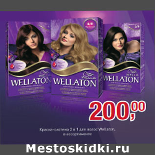 Акция - Краска-система 2 в 1 для волос Wellaton