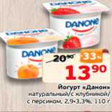 Магазин:Монетка,Скидка:Йогурт «Данон»
натуральный/с клубникой/
с персиком, 2,9-3,3%, 110 г
