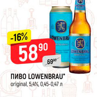 Акция - ПИВО LOWENBRAU