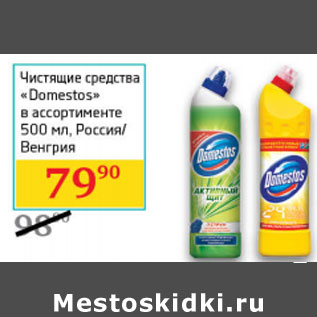 Акция - Чистящие средства Domestos